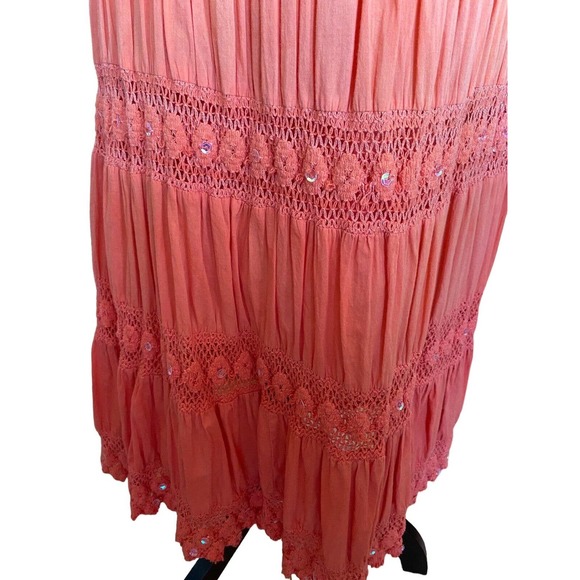 Women’s Valerie Stevens Size Medium Skirt and Shirt Beaded Ombré Skirt Elastic - Picture 6 of 16